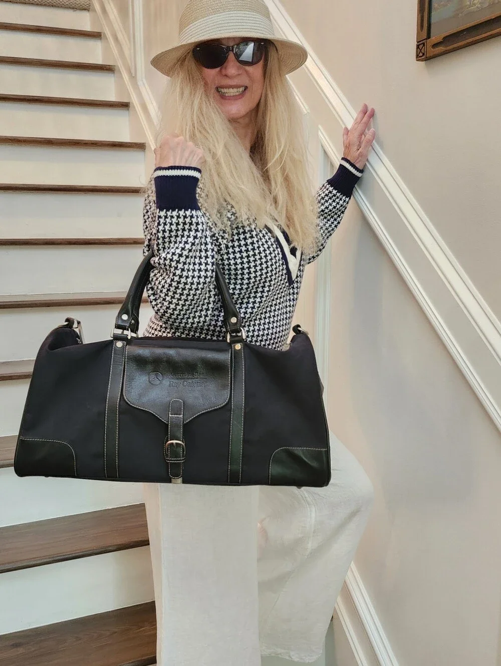 Bellino Made Mercedes-Benz Embossed New Weekender Duffel Shoulder Bag, $95